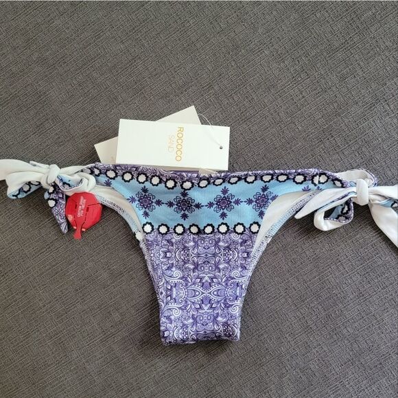 Rococo Sand x REVOLVE Tie Bottom Bikini in Ultra Marine (purple, blue) size smal - Picture 10 of 16